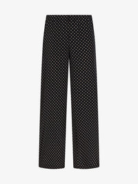 SPRWMN WIde Leg Easy Pants In Black Polka Dot – Image 4