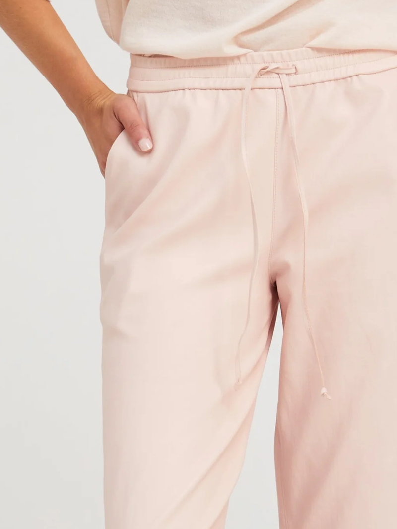 Ballet Leather Cropped Baggy Pants