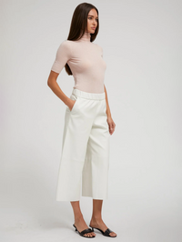 Blush Cashmere Short Sleeve Turtleneck