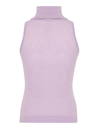 Nomia Sheer Knit Sleeveless Turtleneck