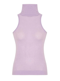 Nomia Sheer Knit Sleeveless Turtleneck
