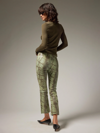 Ankle Flare Pant in Anaconda Green