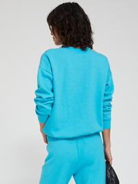 Heart Sweatshirt in Aquamarine