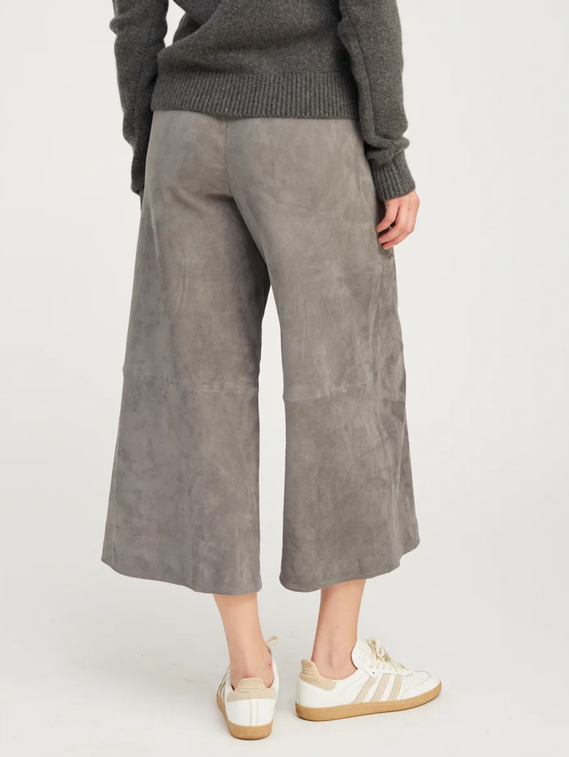 Grey Suede Culotte