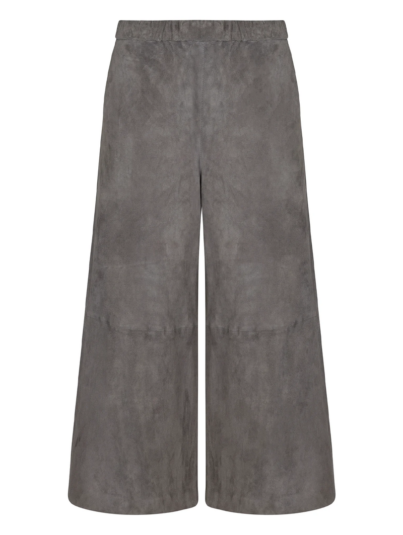 Grey Suede Culotte