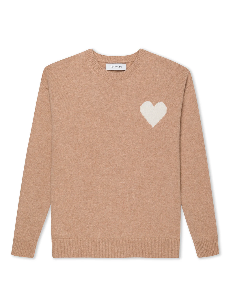Almondine Cashmere Heart Logo Sweatpants