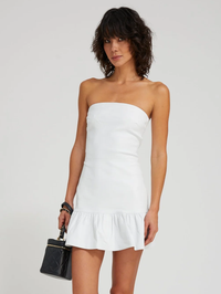 Mary Jane Leather Mini Dress
