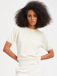 Cashmere Short Sleeve Raglan Sweater