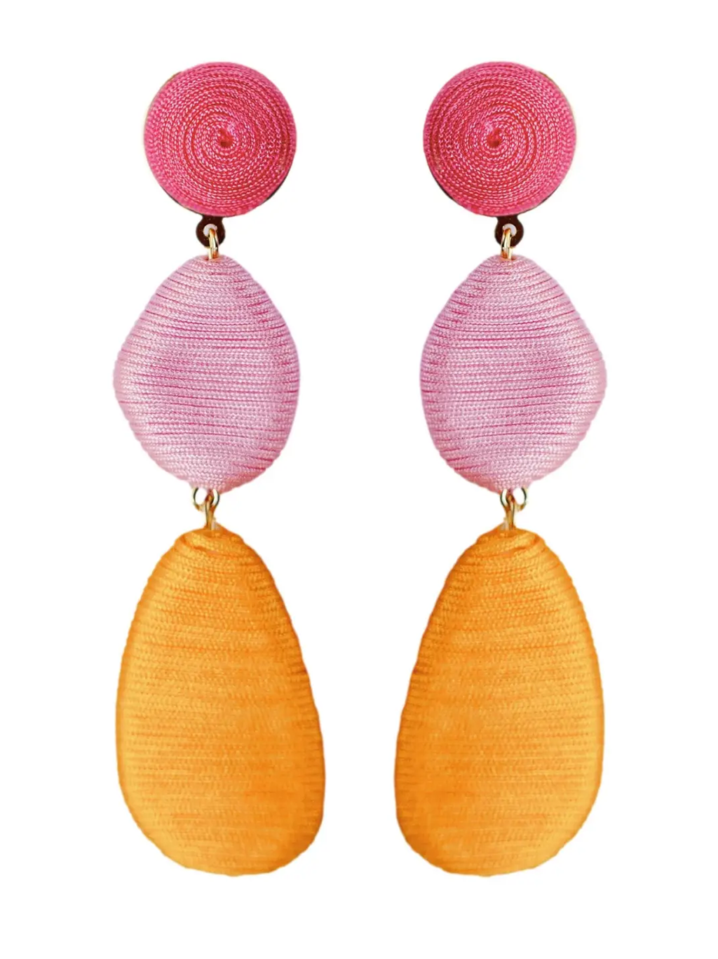 Pink Ombre Lido Statement Drop Earrings