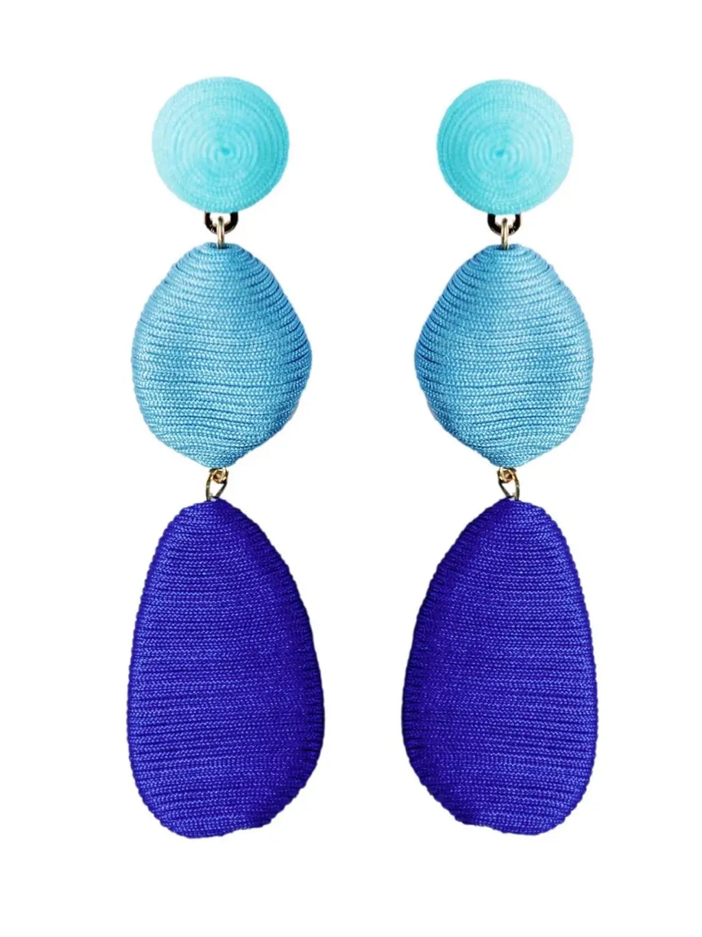 Blue Ombre Lido Statement Drop Earrings
