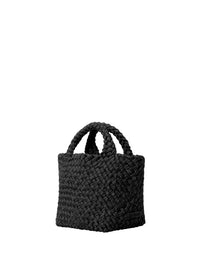St. Barths Small Tote Double Weave In Jet