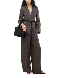 St. Barths Small Tote Double Weave In Jet