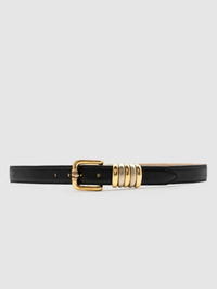 Two Tone Keepers Belt in Black