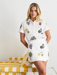TANYA TAYLOR AGNES SKIRT IN OPTIC WHITE - 1