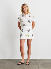 TANYA TAYLOR AGNES SKIRT IN OPTIC WHITE - 2