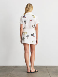 TANYA TAYLOR AGNES SKIRT IN OPTIC WHITE - 5