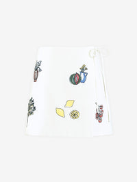 TANYA TAYLOR AGNES SKIRT IN OPTIC WHITE - 6