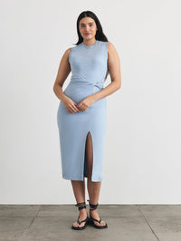 TANYA TAYLOR Cody Sleeveless Midi Dress in POWDER BLUE – Image 3