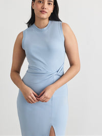 TANYA TAYLOR Cody Sleeveless Midi Dress in POWDER BLUE – Image 4