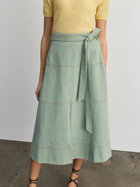 Hudley Wrap Midi Skirt by TANYA TAYLOR - View 4