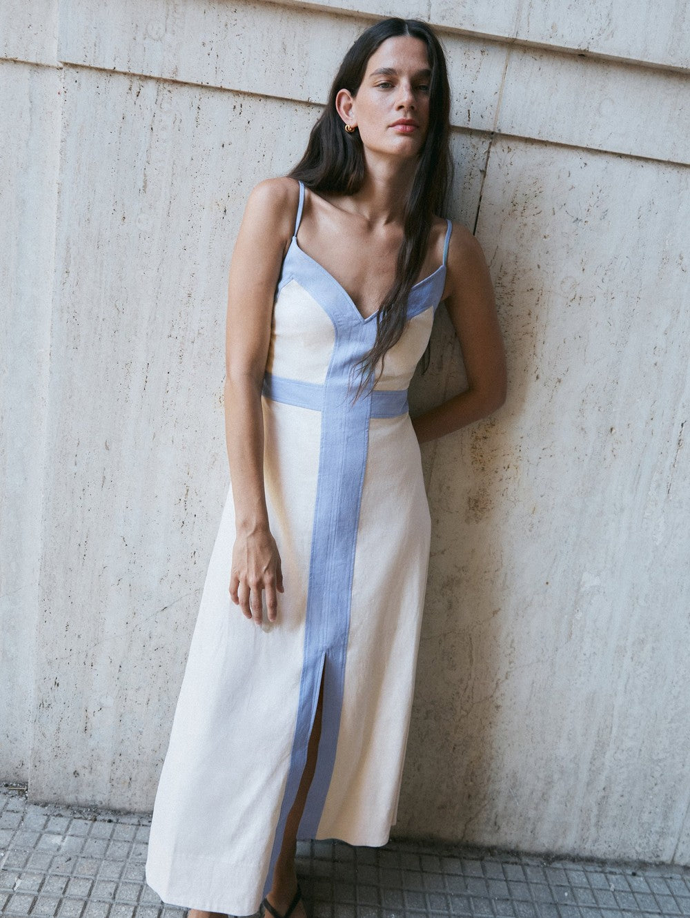 white christmas dresses Tanya Taylor - Tanya Taylor Nova Dress in Classic Indigo Blue 2 main image 1