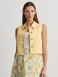 Parton Denim Top by TANYA TAYLOR-BUTTER-AMY Atelier