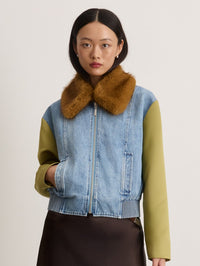 TANYA TAYLOR Rue Jacket in Cloud Wash – Image 1