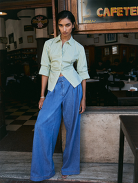 Winslet Striped Button Down Top by TANYA TAYLOR - View 2