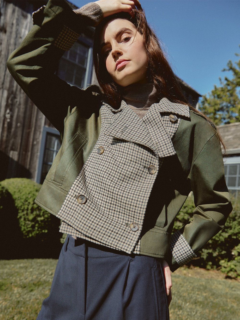 Walton Double Breasted Plaid Jacket