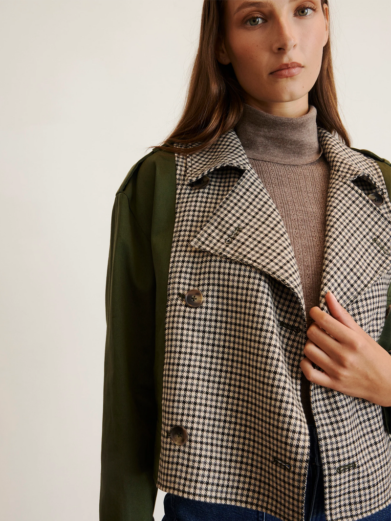 Walton Double Breasted Plaid Jacket