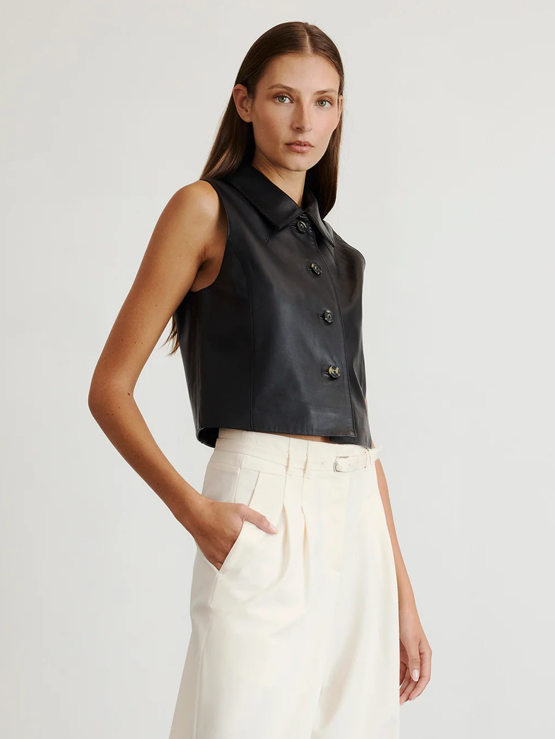 Parton Leather Top