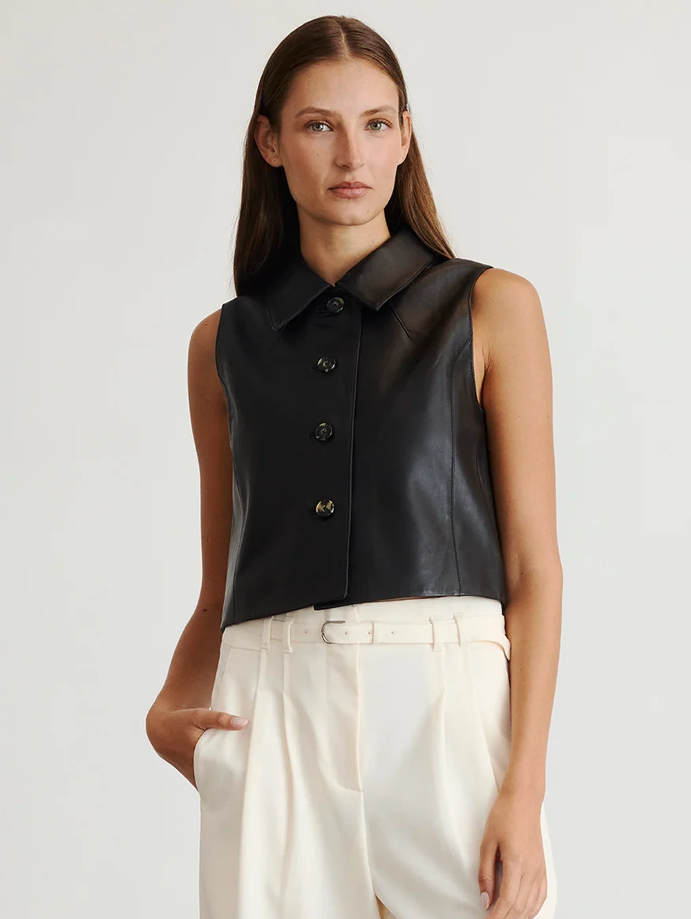 Parton Leather Top