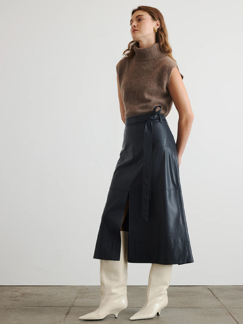 Hudley Vegan Leather Skirt