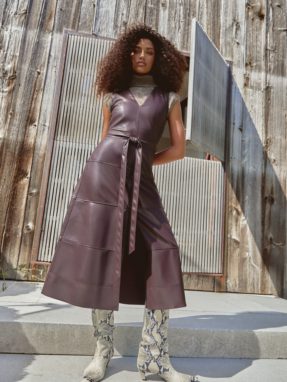Reinella Vegan Leather Dress
