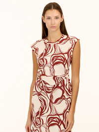 Aurora Midi Dress in Redwood