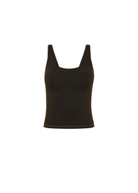 THE UPSIDE Castilla Amelia Tank Top In Olive in OLIVE – Image 2