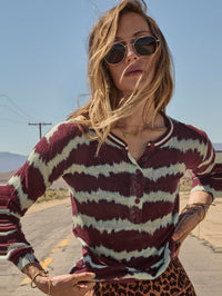 THE UPSIDE RIO ELI LONG SLEEVE KNIT IN TIE DYE – Image 1