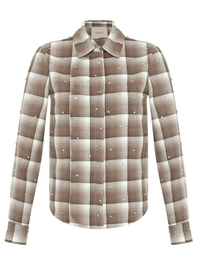 Europa Plaid Flannel Crystal Shirt