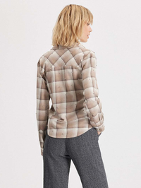 Europa Plaid Flannel Crystal Shirt