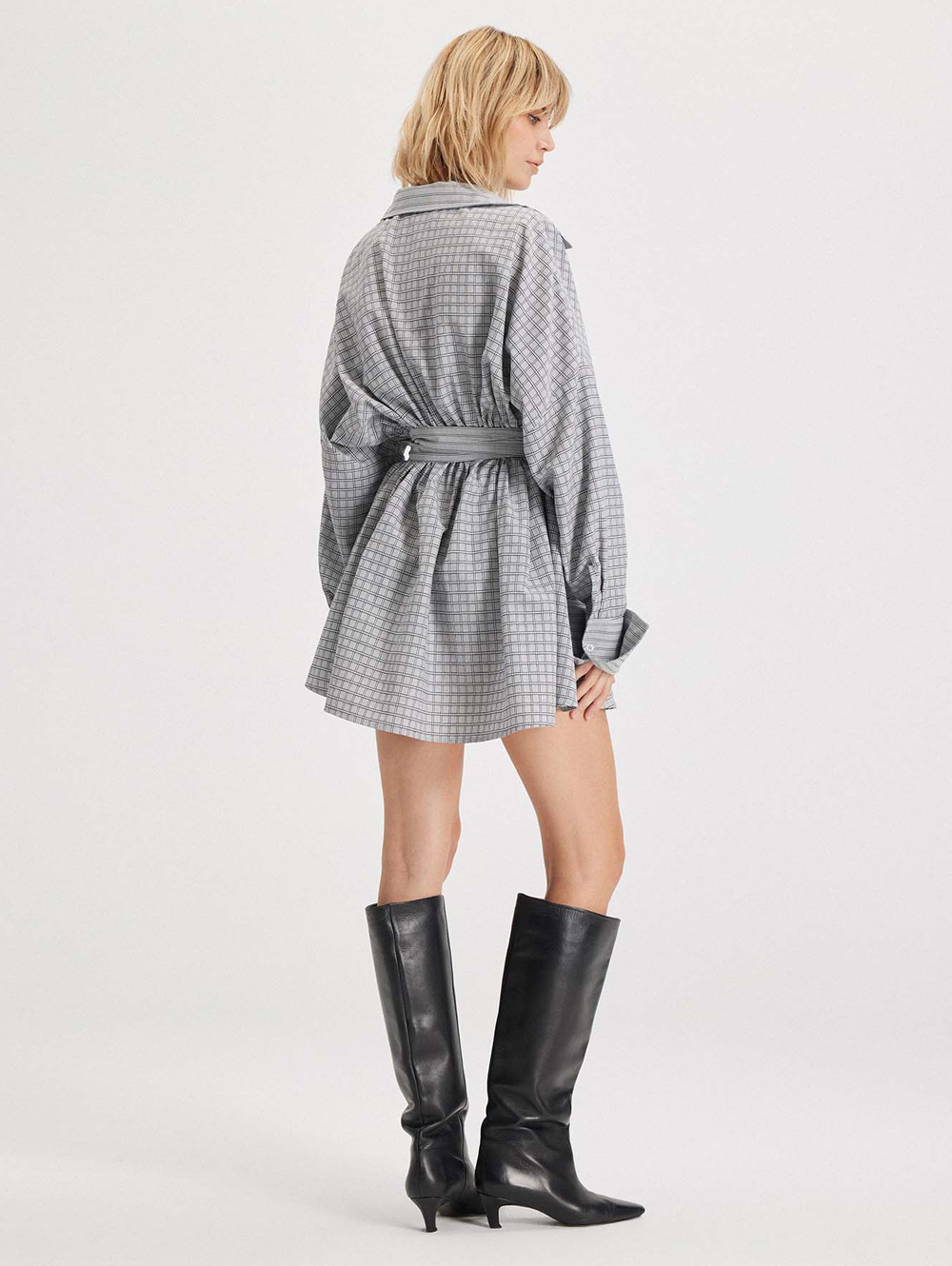 Echo Plaid Fit-and-Flare Mini Dress