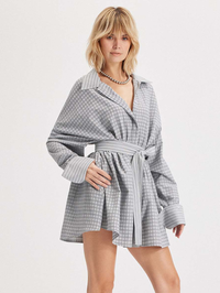 Echo Plaid Fit-and-Flare Mini Dress