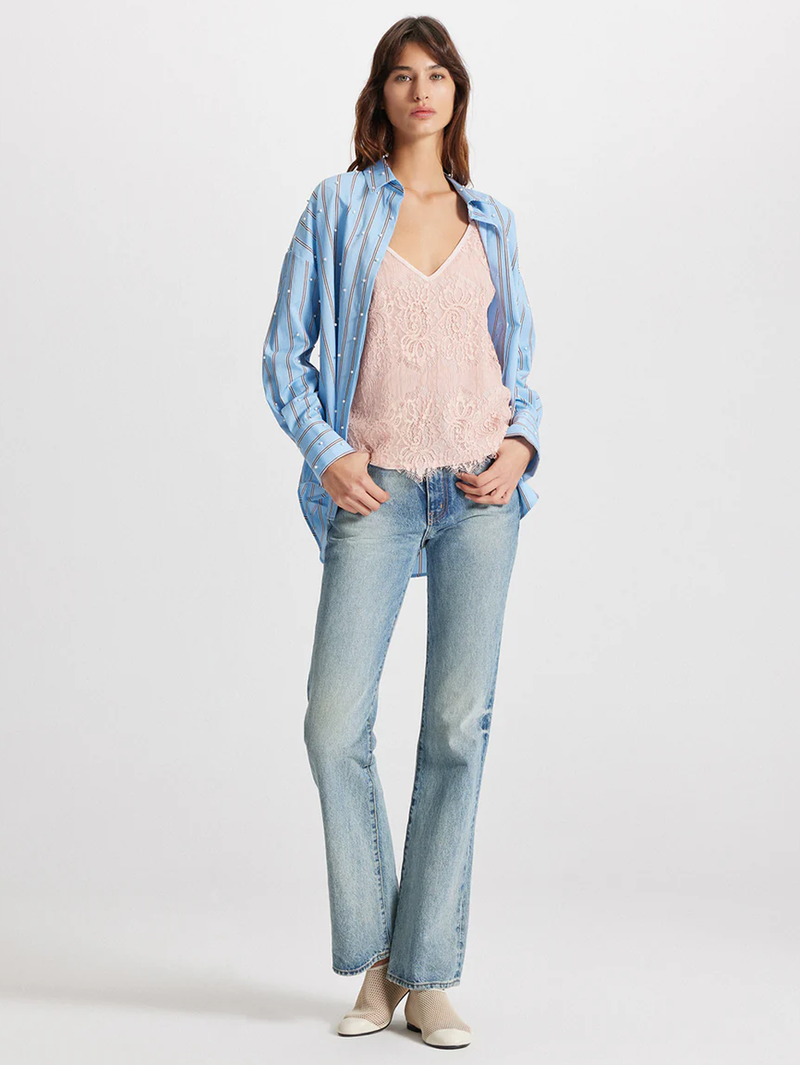 Echo Pearly Shirt in Retro Blue