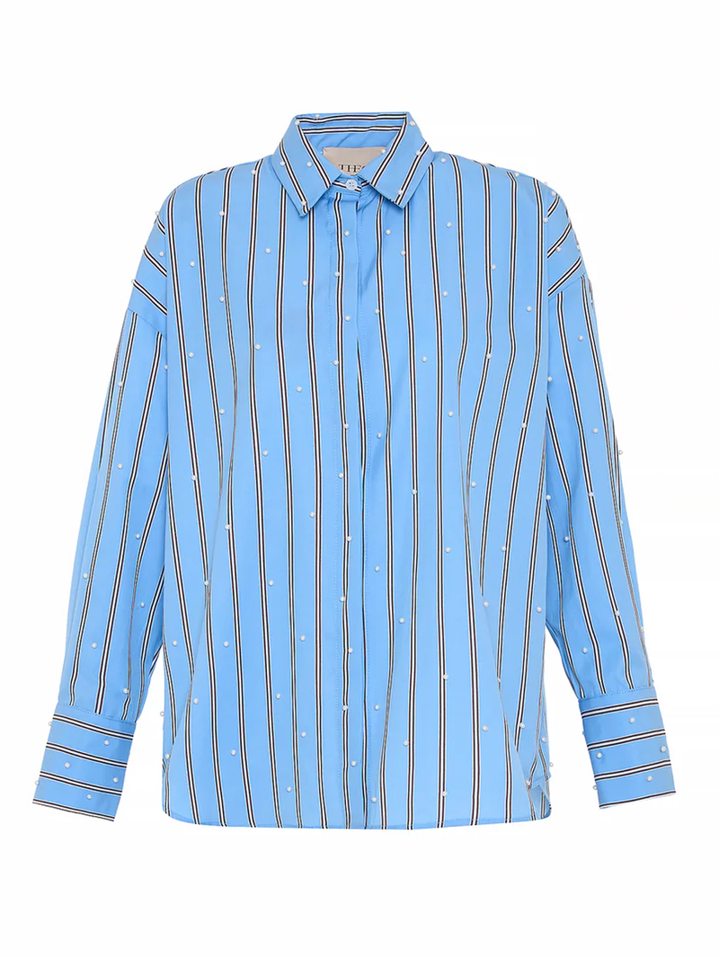 Echo Pearly Shirt in Retro Blue