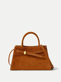 Suede Veronica Beard Dash Bag in Tobacco