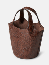 Tooled Anchor Bag in Chocolate