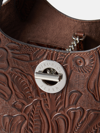 Tooled Anchor Bag in Chocolate