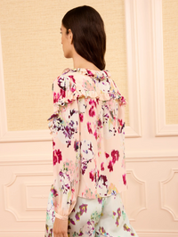 Marguerite Silk Blouse in Summer Garden