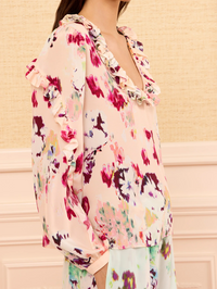 Marguerite Silk Blouse in Summer Garden