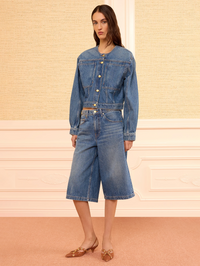 The Rowan Denim Culotte in Danube