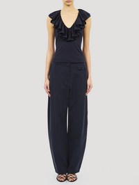 Elsie Sleeveless Cotton Top in Midnight